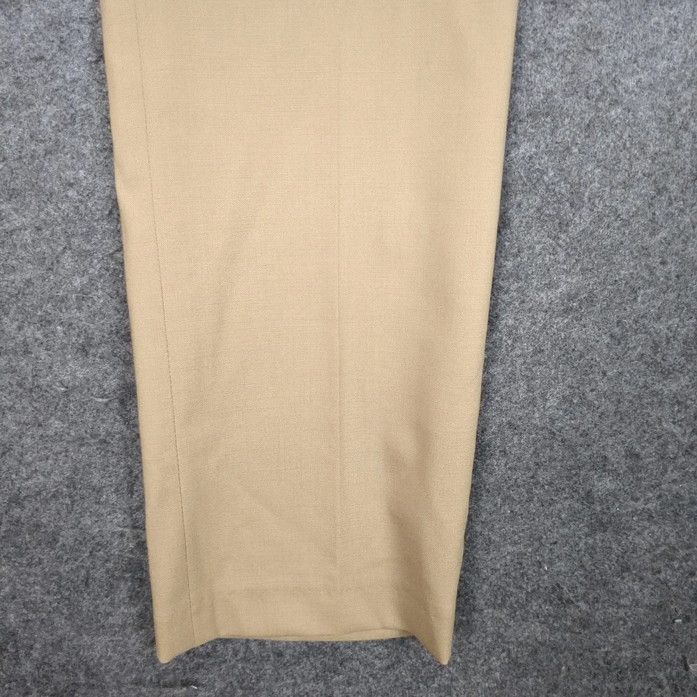 Brooks Brothers Lucia Fit Pants Womens 6 Tan Wool Stretch Straight Leg Italy Fab